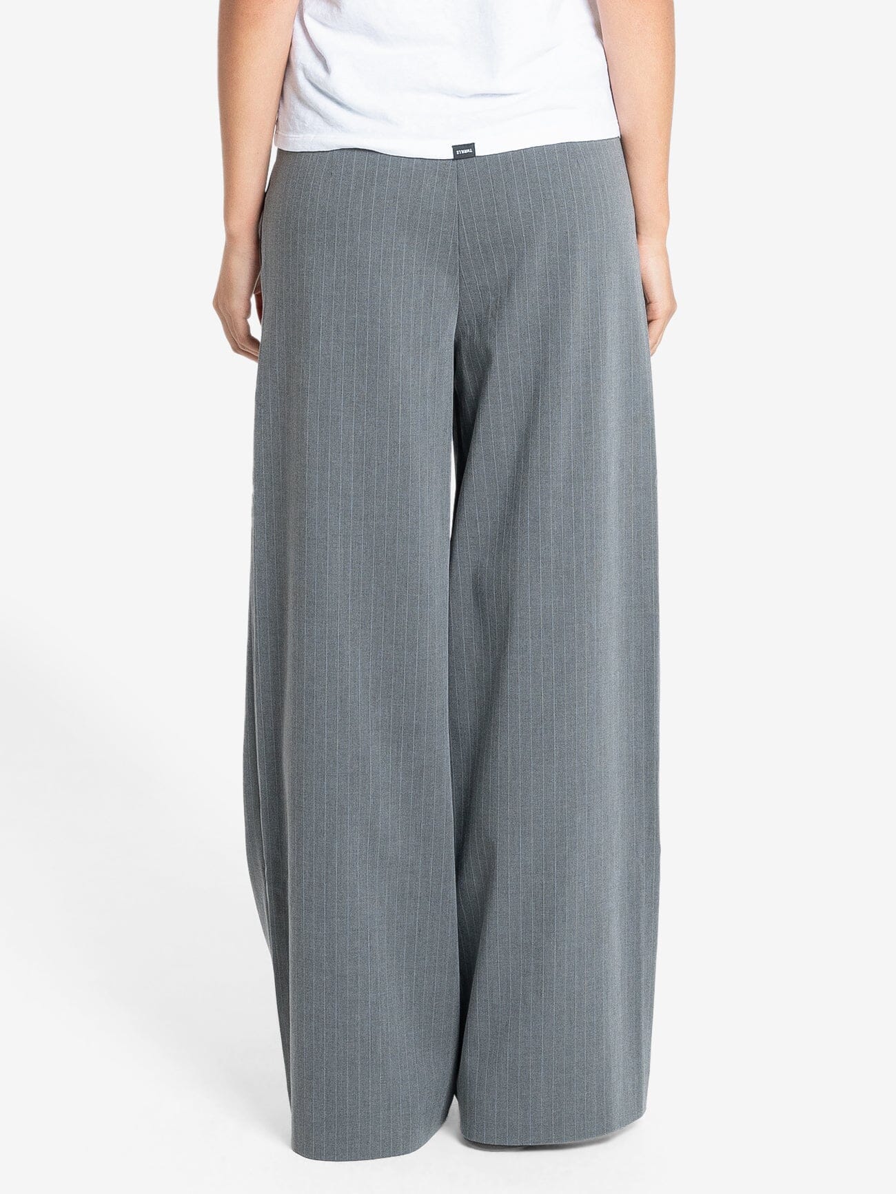 Christina Pinstripe Trouser - Metal Grey 4