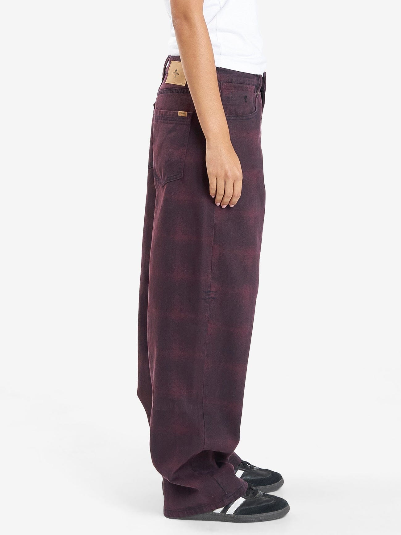 Tony Barrio Check Jean - Deep Plum 4