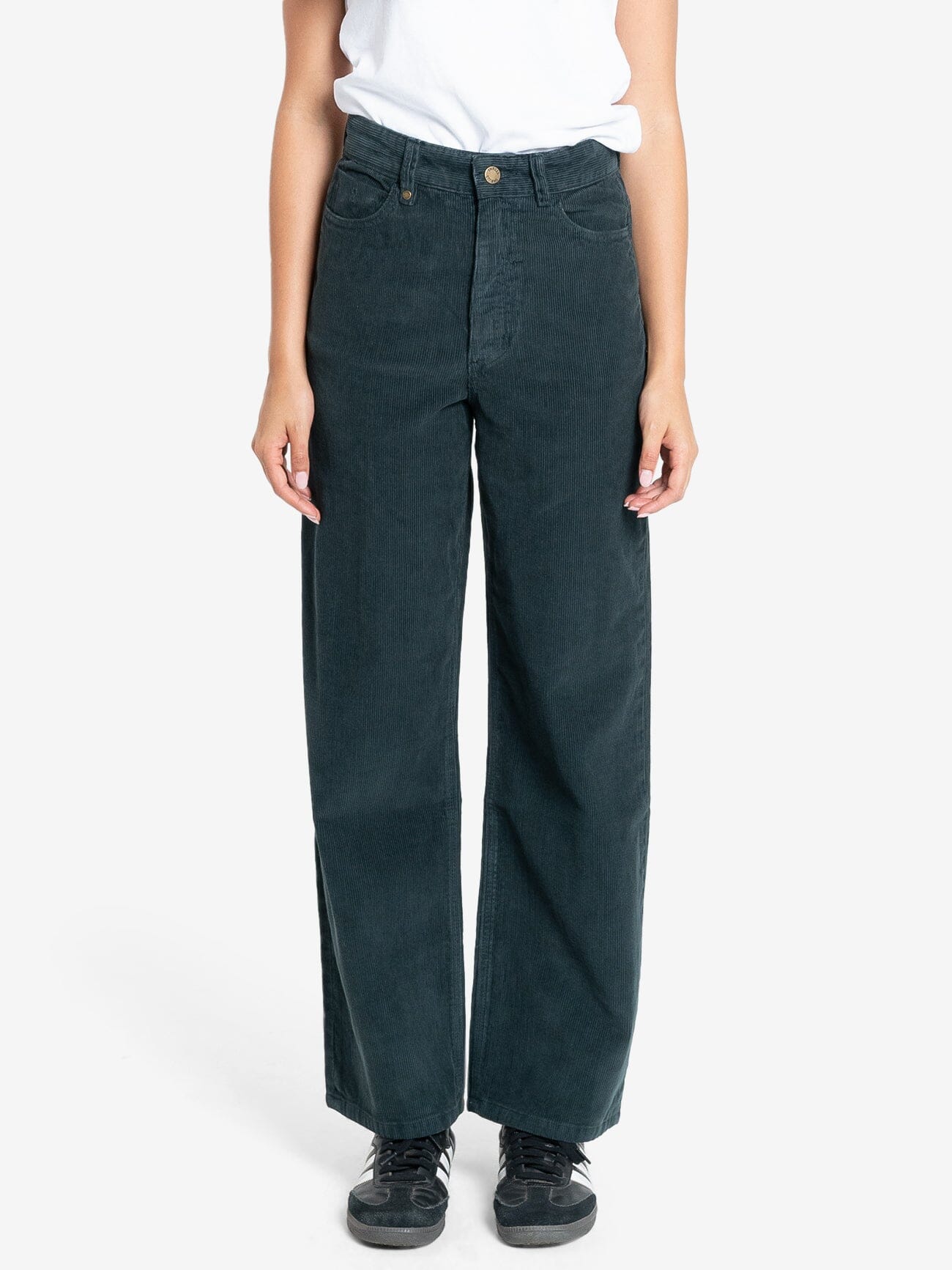 Holly Cord Pant - Dark Jade 4