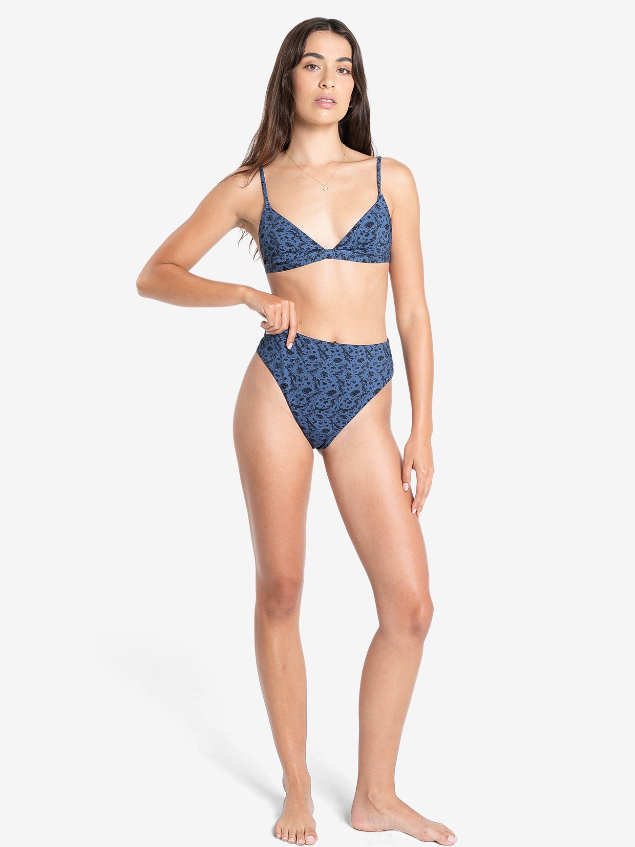 Rue Fixed Triangle Bikini Top - Ensign Blue 4