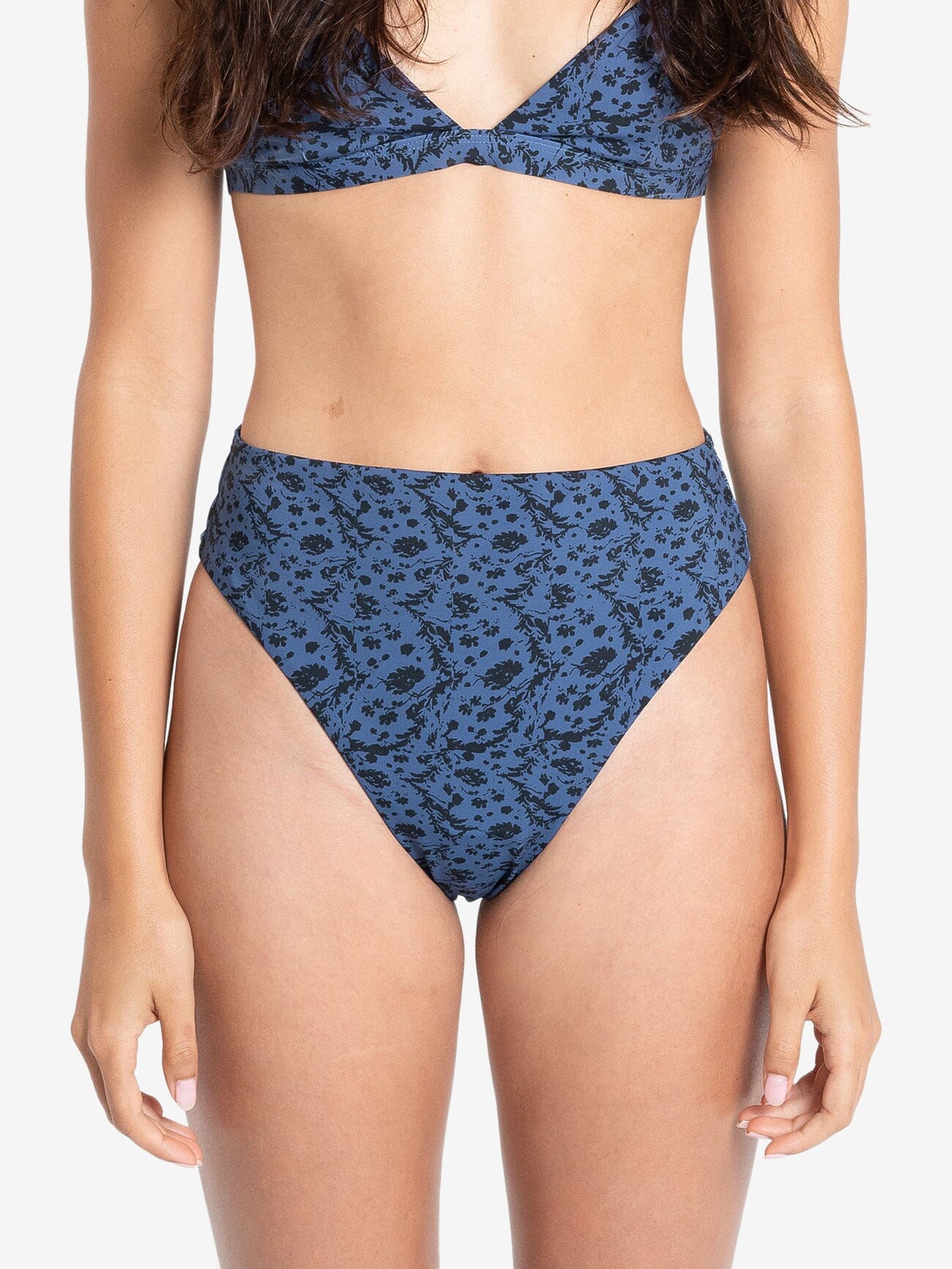 Rue 90s High Cut Bikini Bottom - Ensign Blue 4