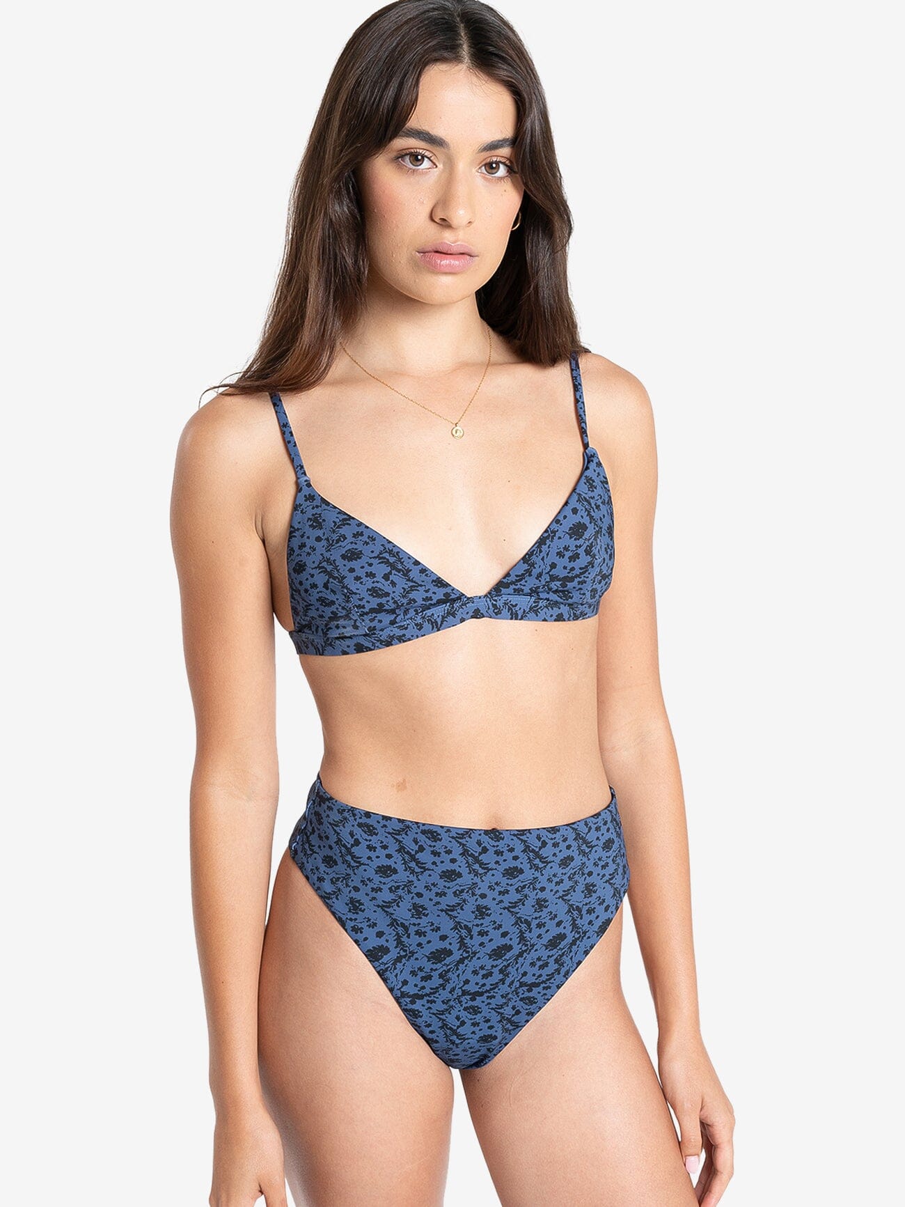 Rue 90s High Cut Bikini Bottom - Ensign Blue 4