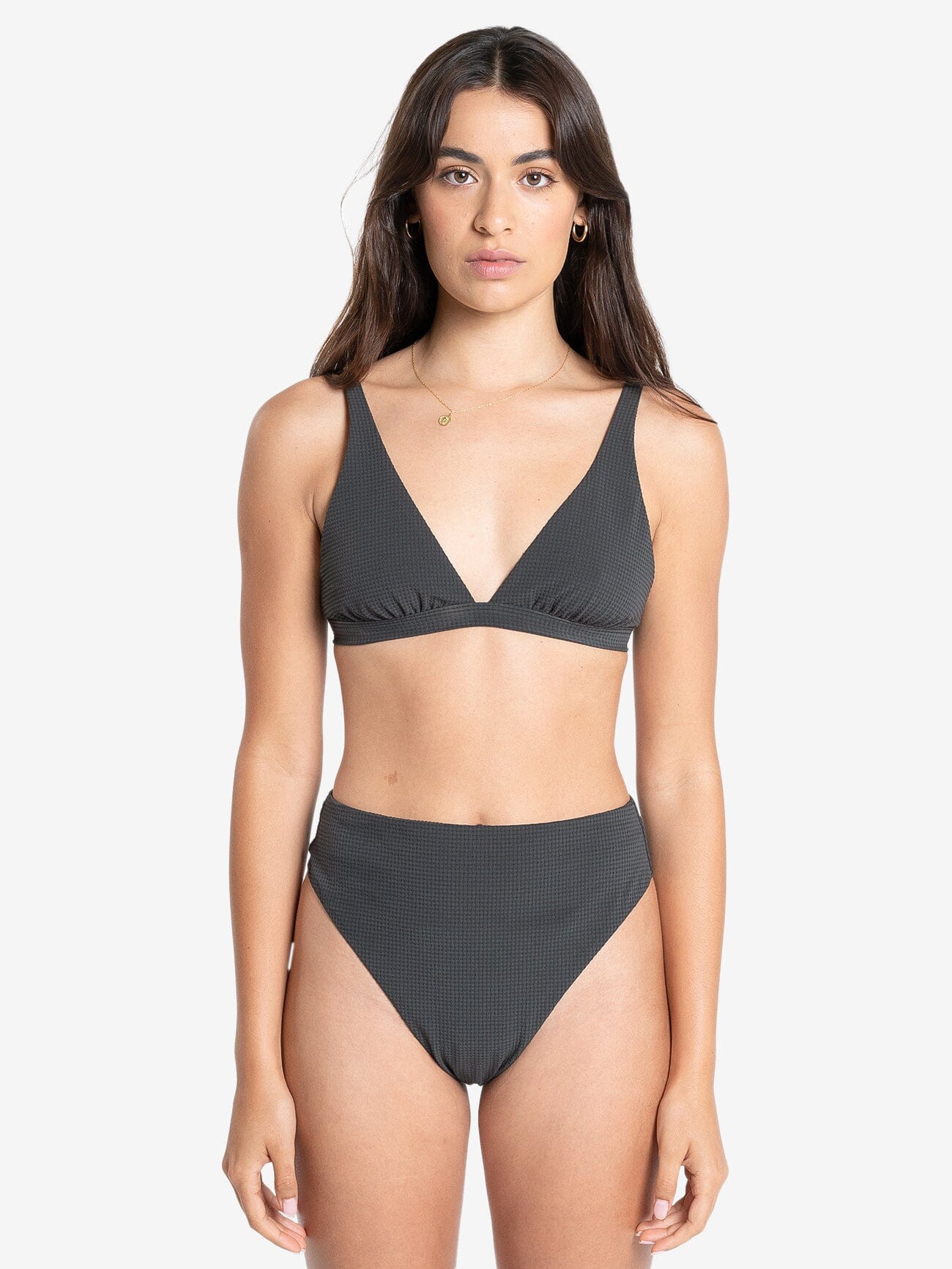 Nano Tall Triangle Bikini Top - Dark Charcoal 4