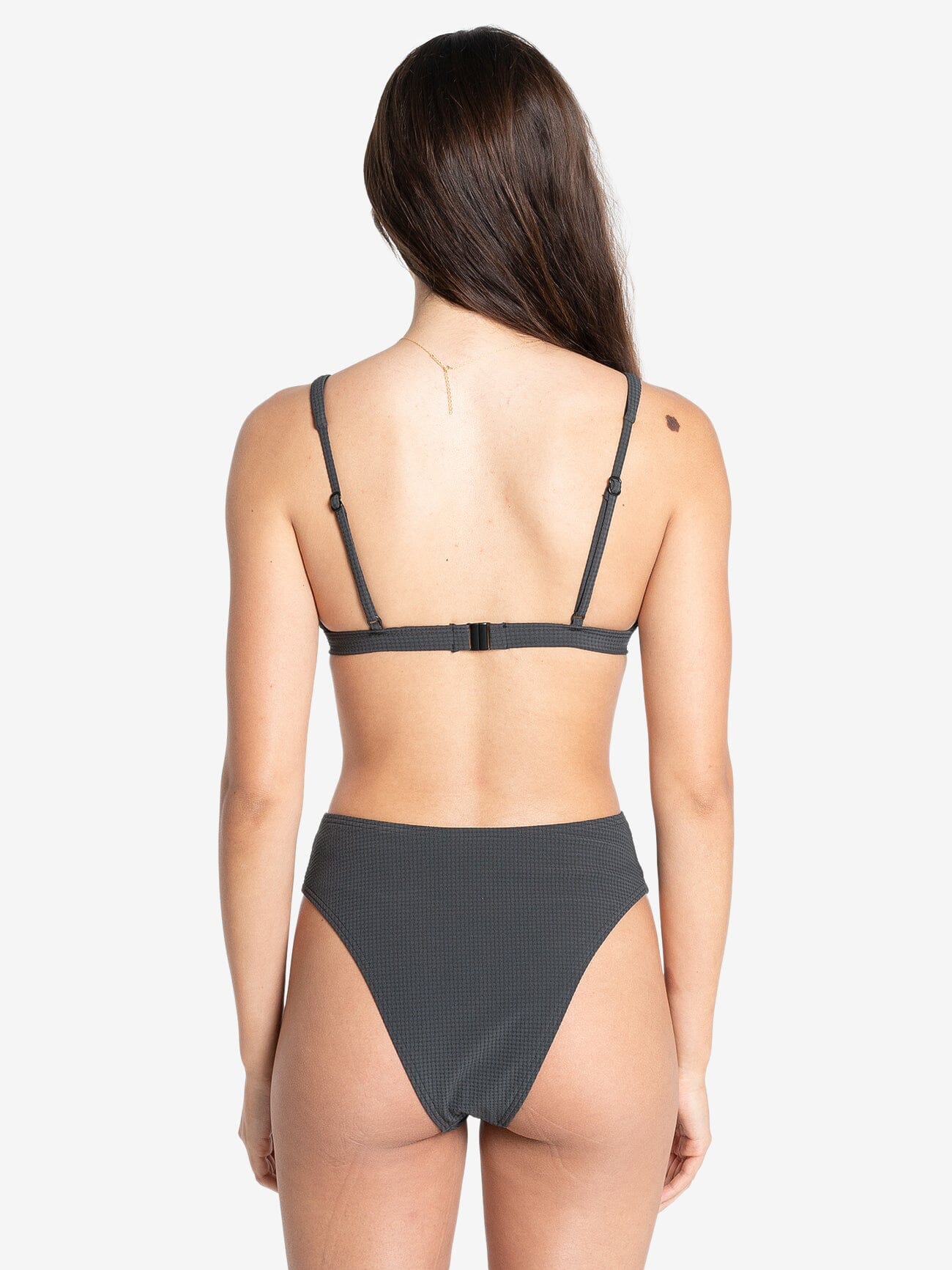 ビキニ VALLO DE NEAR Hazel swimsuit Charcoal Nano Tall Triangle Bikini Top - Dark Charcoal | Thrills Co