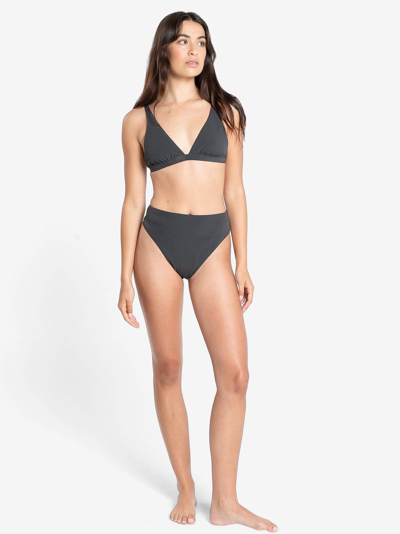 Nano Tall Triangle Bikini Top - Dark Charcoal 4