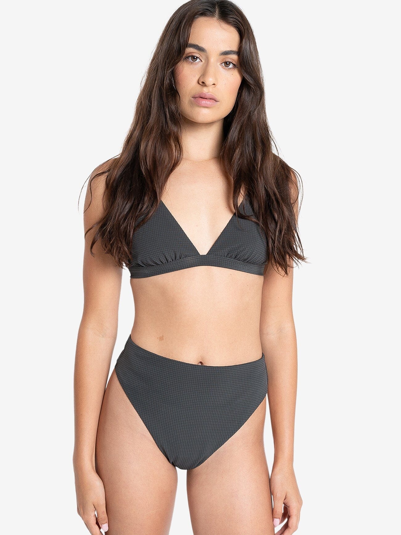 Nano 90s High Cut Bikini Bottom - Dark Charcoal 4