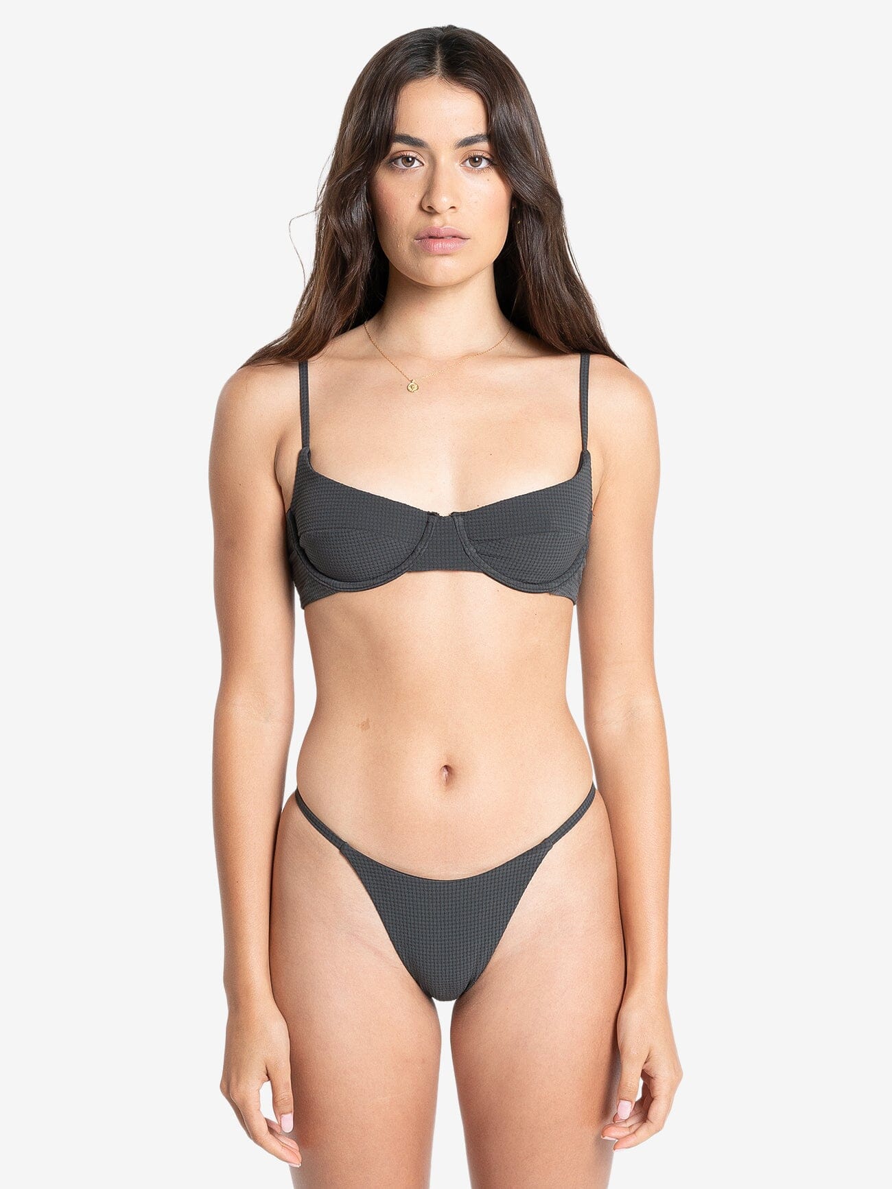 Nano Underwire Bikini Top - Dark Charcoal 4