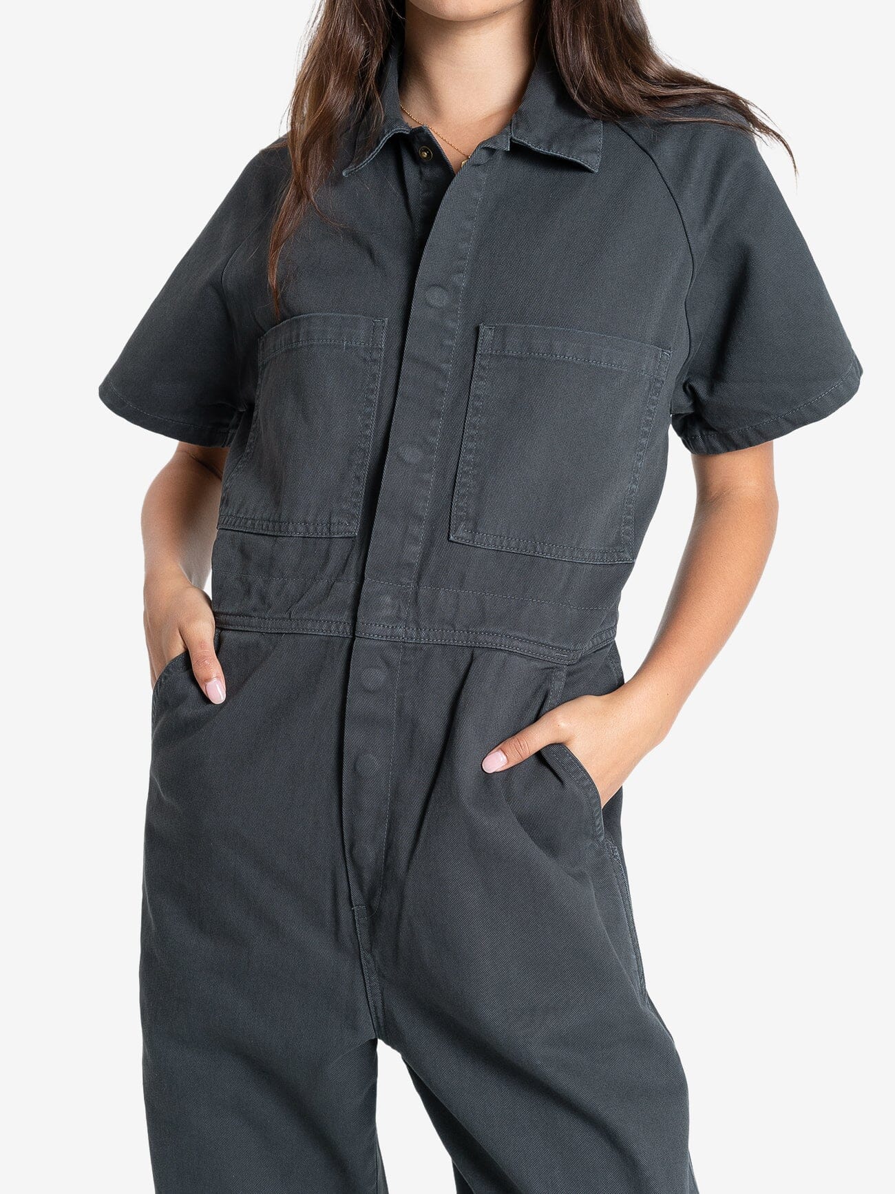 Carpenter Short Sleeve Coverall - Dark Charcoal 4