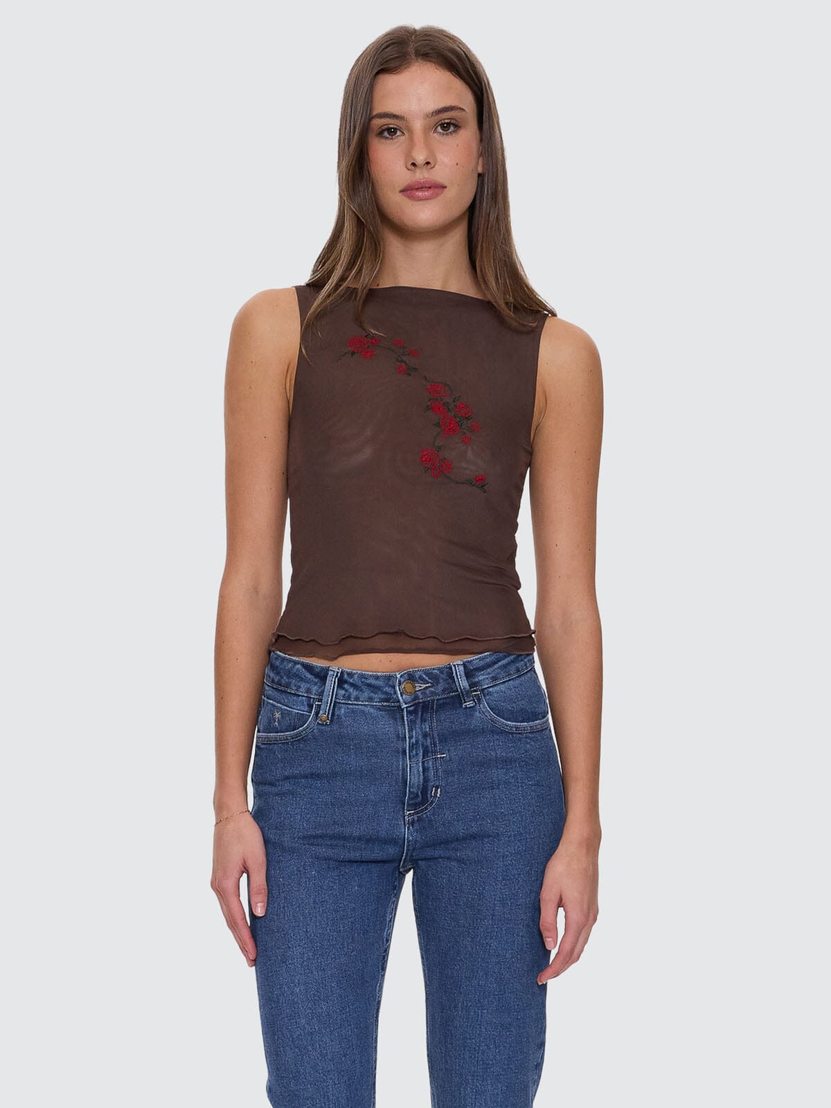 Buried In Thorns Mesh Tank - Java