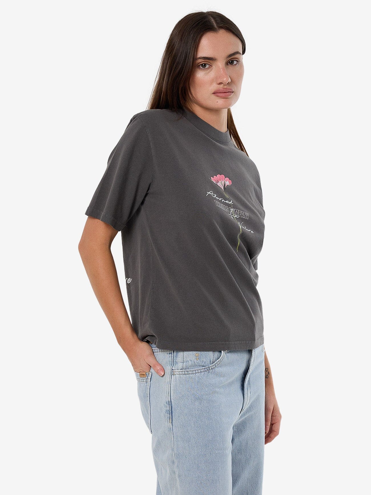 Adorned In Nature Square Tee - Merch Black 4