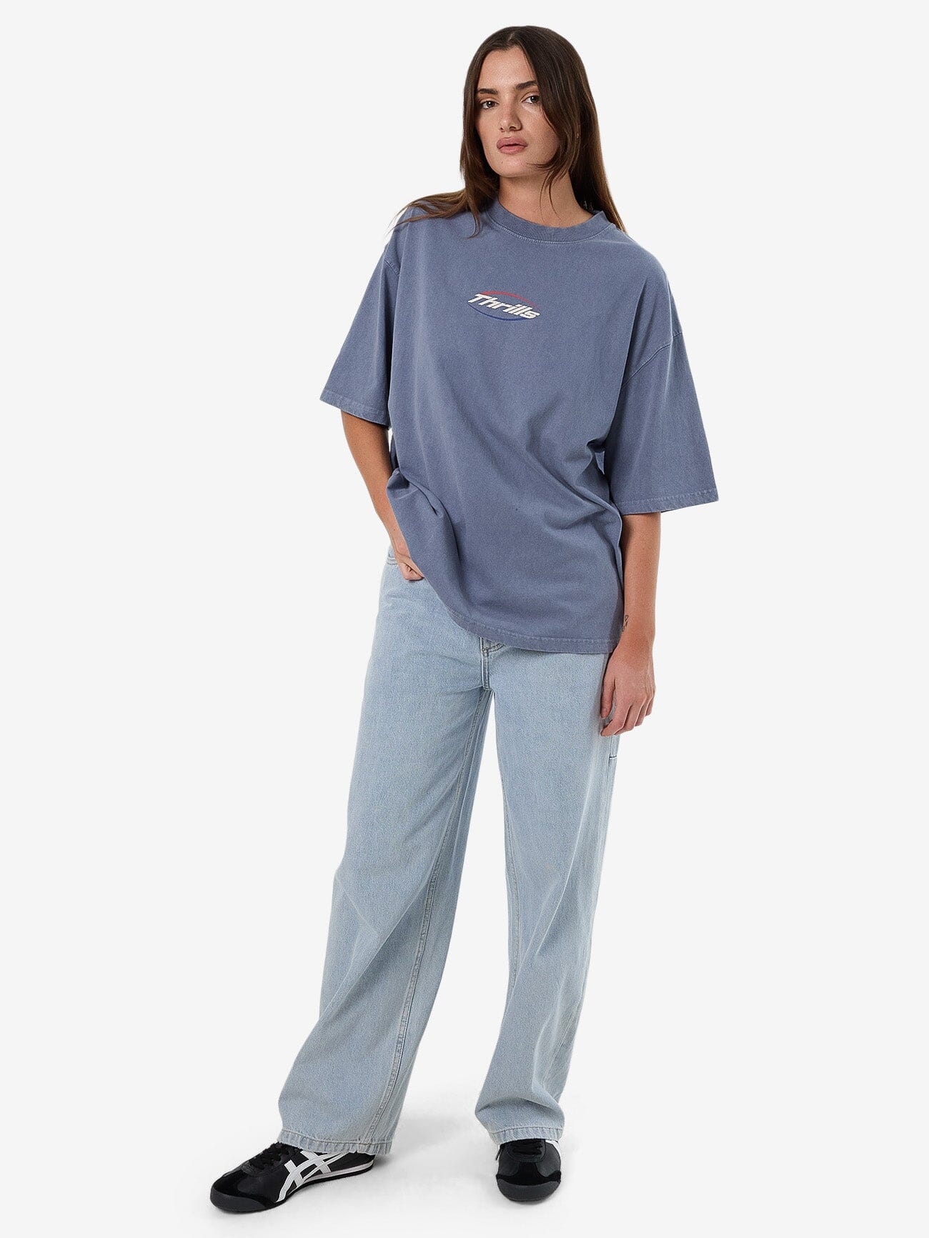 Fortune Favours Oversized Tee - Rustic Blue 4