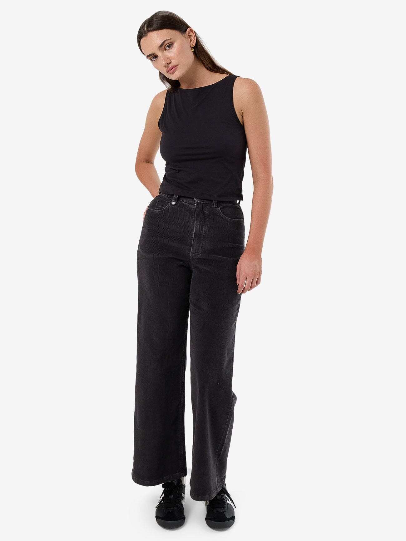Holly Cord Pant - Dark Charcoal 4