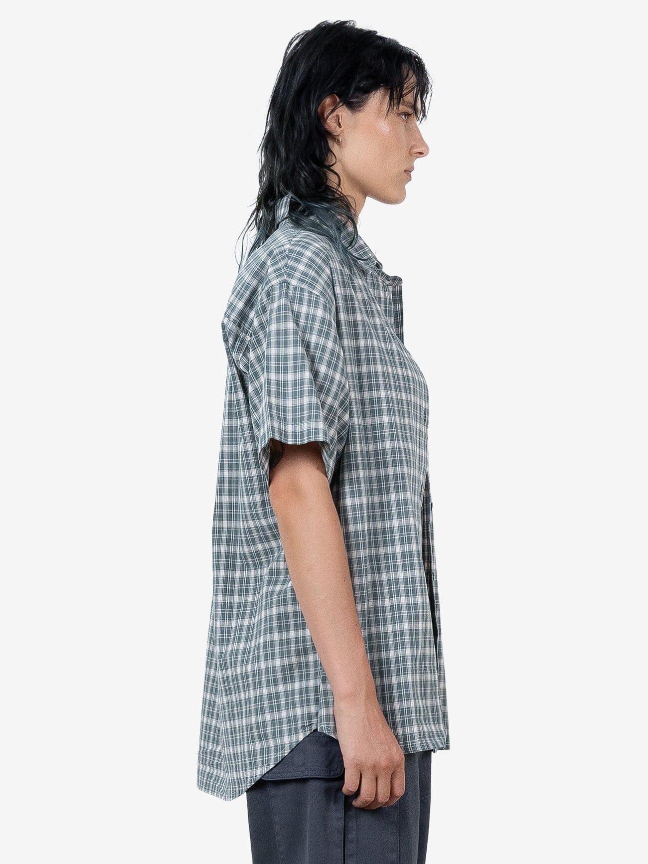 HYC Short Sleeve Check Shirt - Scrubs Green