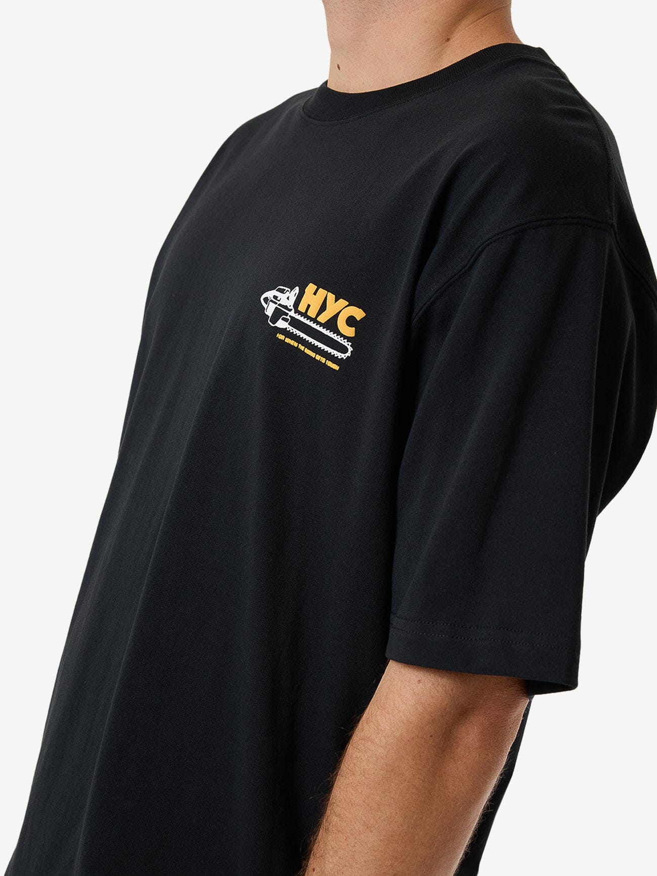 HYC Motor AXE Oversize Fit Tee - Washed Black