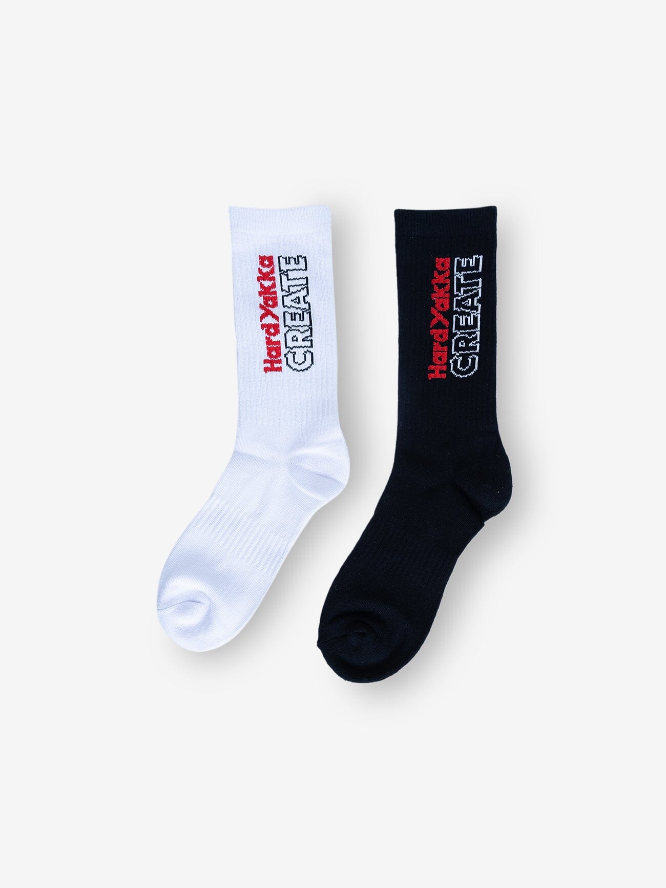 HYC 2 Pack Socks - Black/White