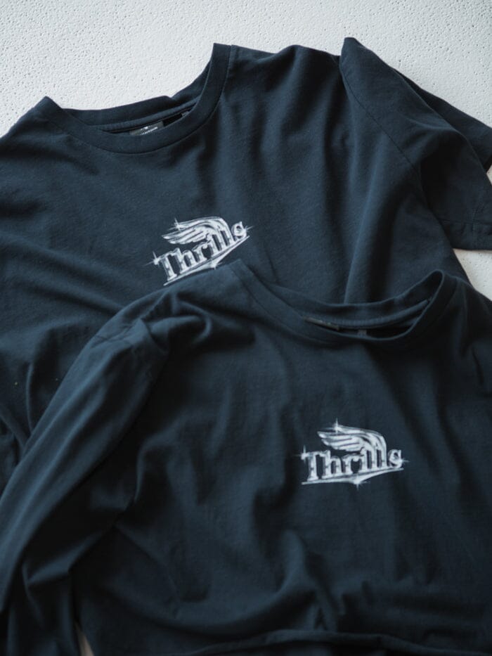 Chrome Smith LS Merch Super Crop Tee - Twilight Black