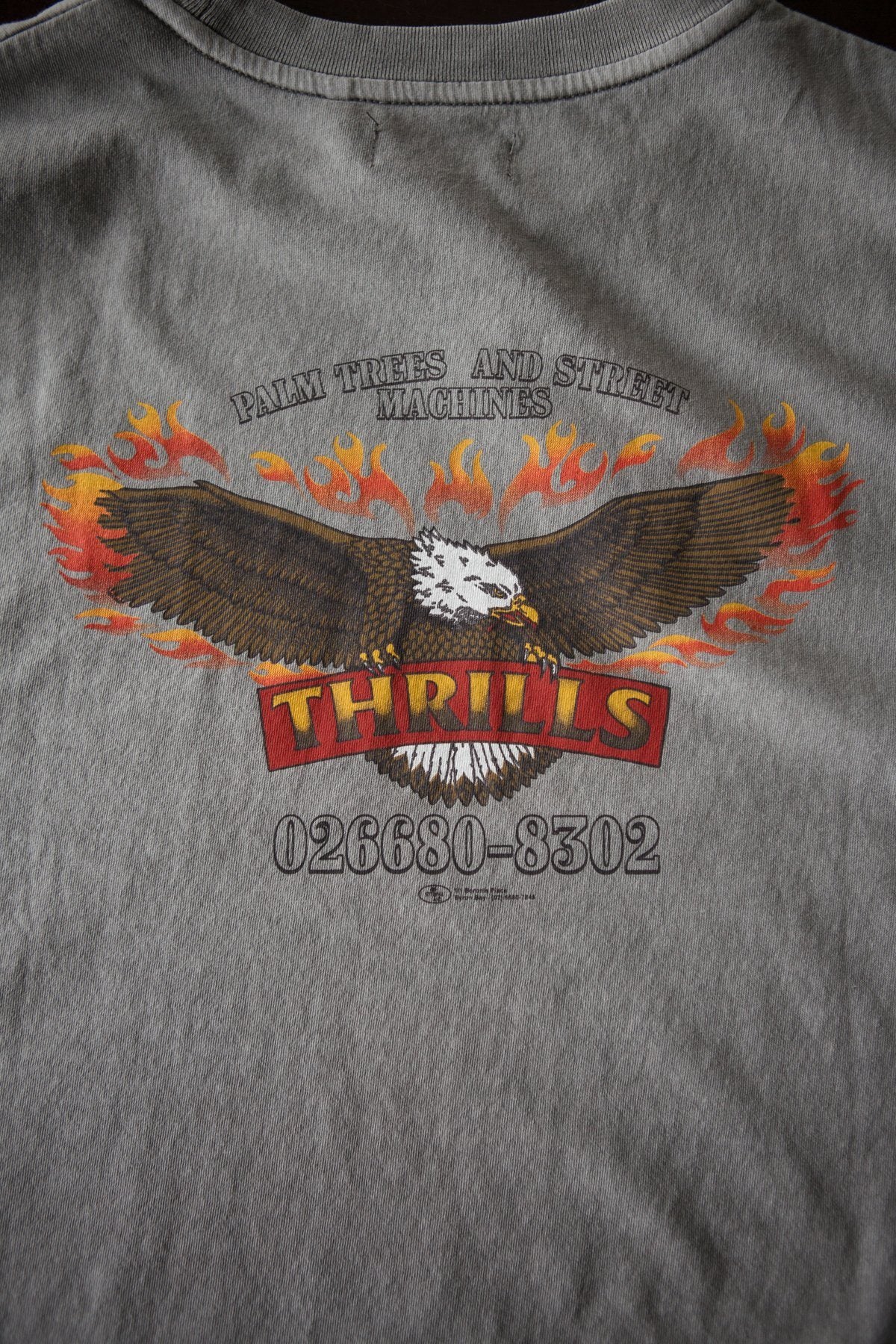 Wings of Fire Crop LS Merch Fit Tee - Washed Grey