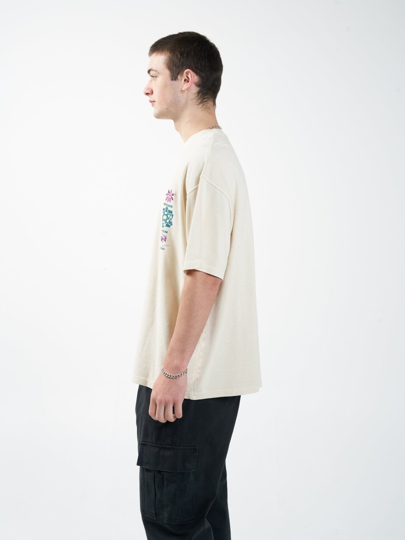 Reflections Oversized Fit Tee - Natural