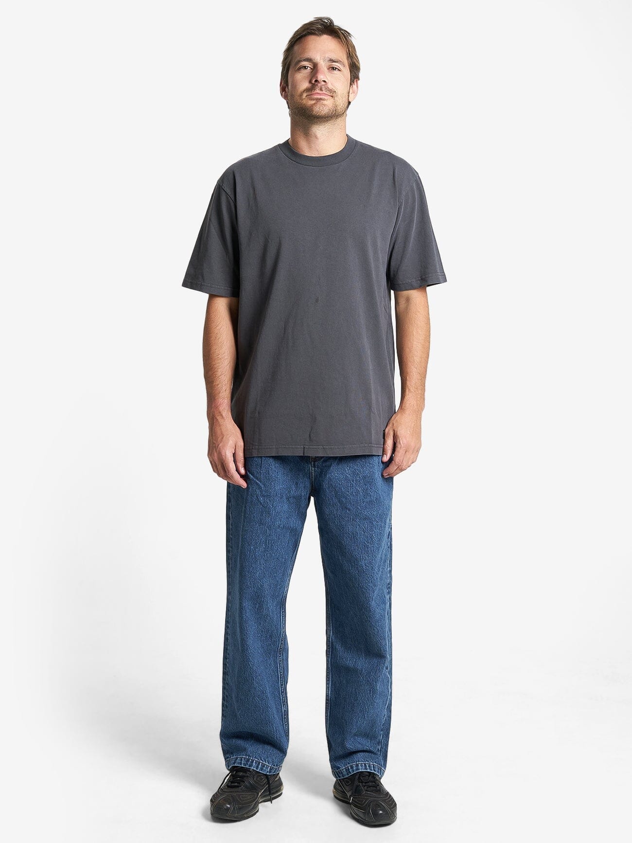 Thrills Military Oversize Fit Tee - Dark Charcoal