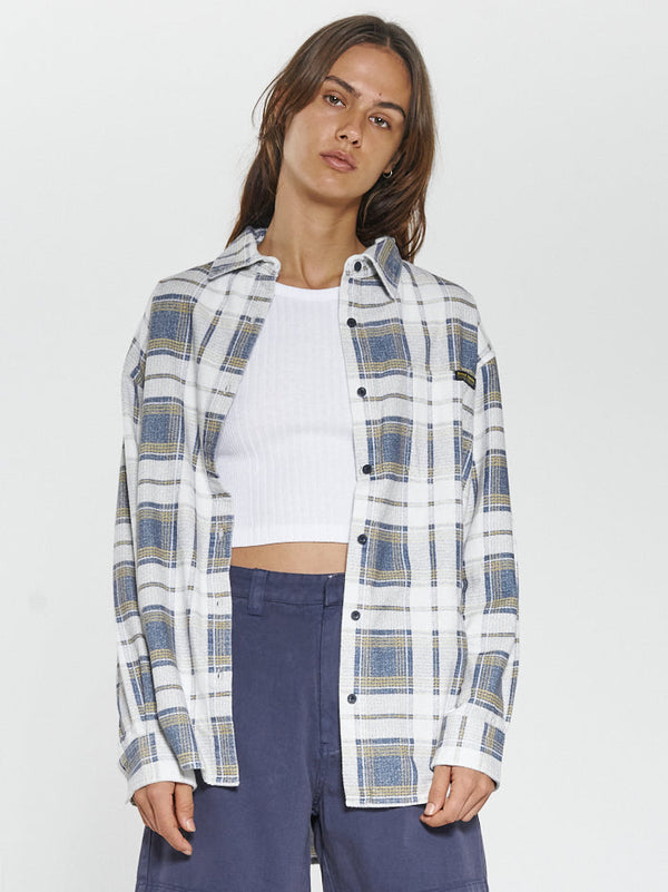 Hard Yakka x Thrills Flannel LS Shirt - Dirty White