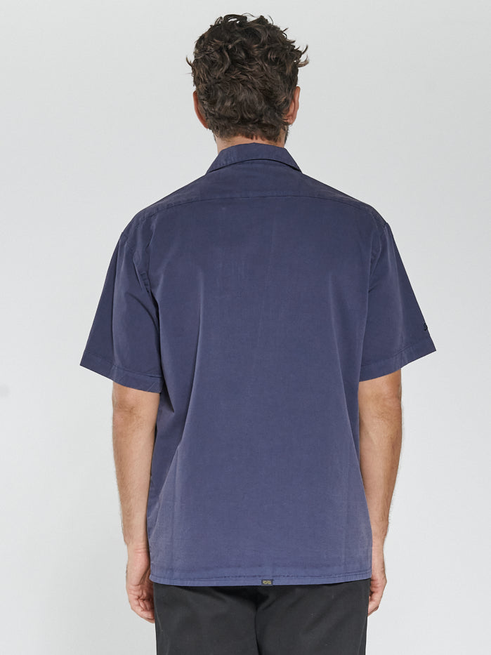 Hard Yakka x Thrills Short Sleeve Work Shirt - Yakka Blue