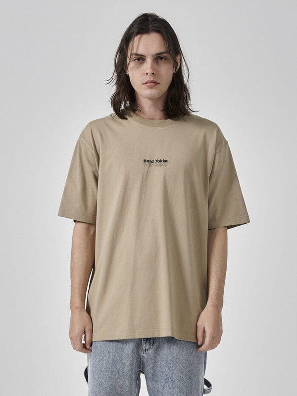 Hard Yakka x Thrills Double Double Oversize Fit Tee - Yakka Tan