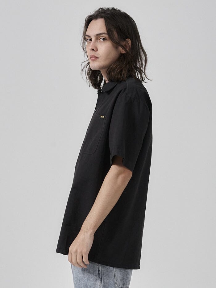 Hard Yakka x Thrills Short Sleeve Work Shirt - Black