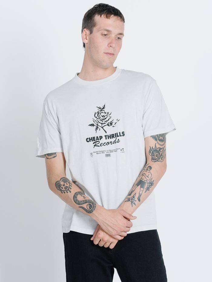 Cheap Thrills Records Merch Fit Tee - Cool Grey