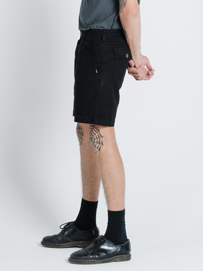Division Pleated Military Short - Black