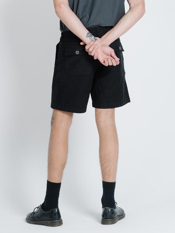 Division Pleated Military Short - Black