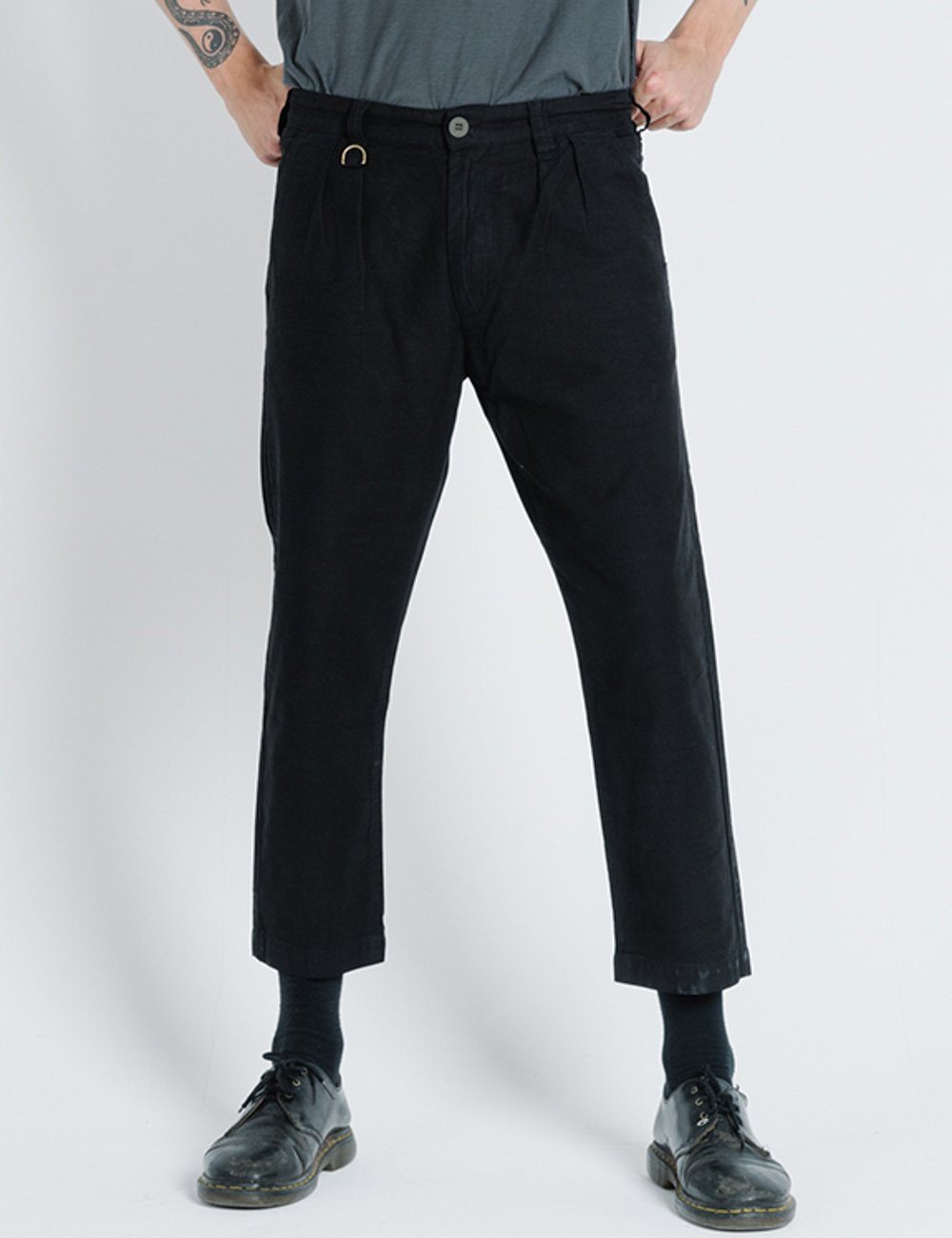 Division Pleated Military Pant - Black