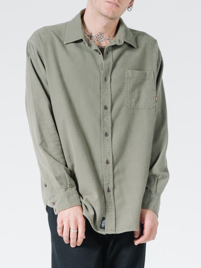 OPS Oversized Long Sleeve Shirt - Military