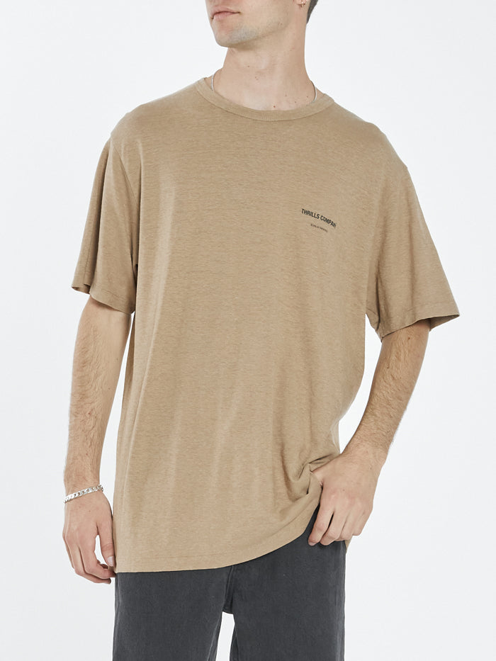 Hemp Thrills Stamp Light Merch Fit Tee - Sand