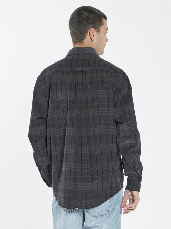 Napier Cord Long Sleeve Shirt - Black