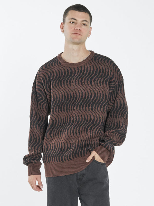 Paradise On Repeat Crew Knit - Washed Cocoa