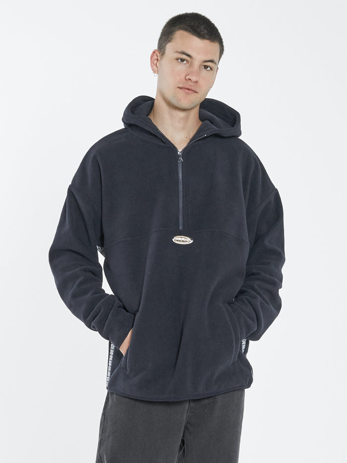 Euphoria Polar Fleece Slouch Pull On Hood - Dark Navy