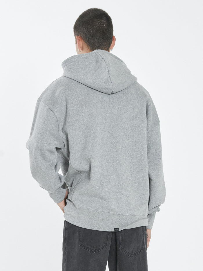Knights Slouch Pull On Hood - Grey Marle