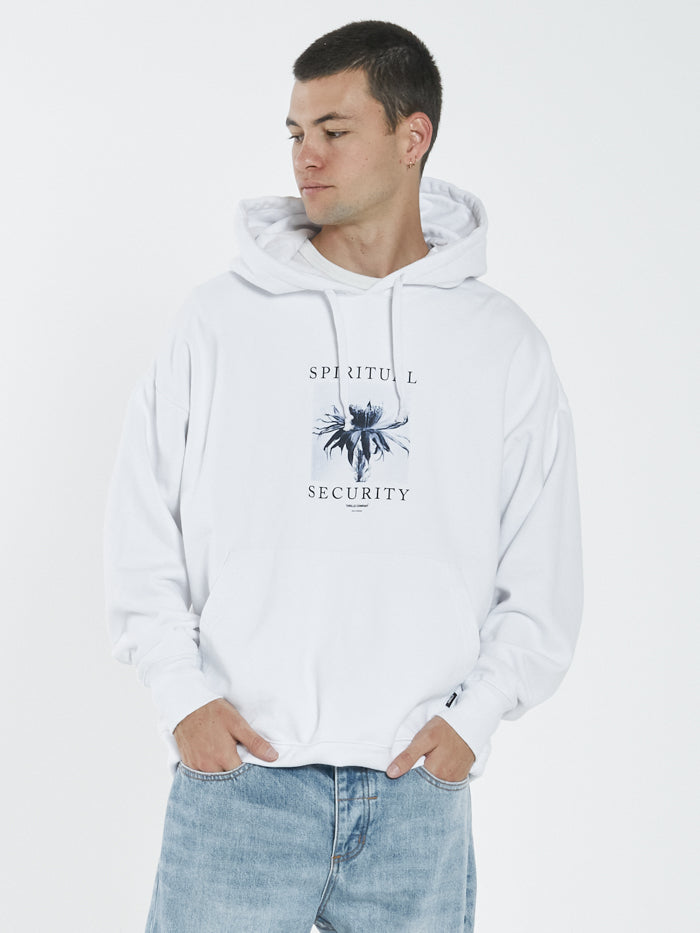 Spiritual Security Slouch Pull On Hood - White
