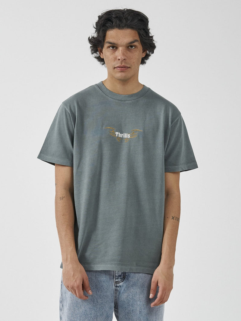 Thrills Golden Wings Merch Fit Tee - Scrubs Green