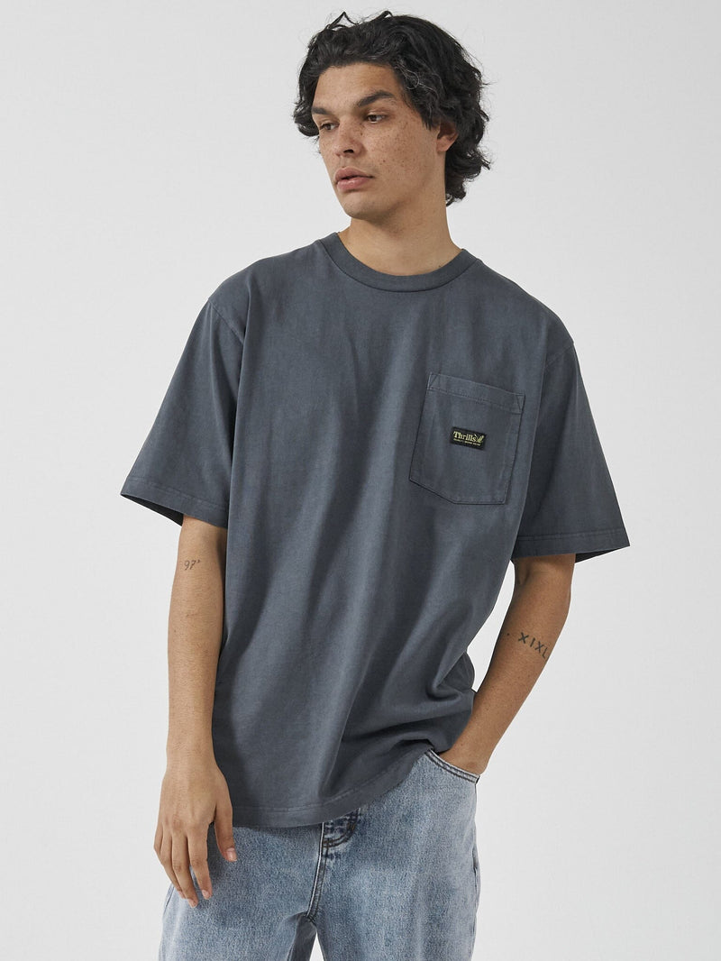 Thrills Union Oversize Fit Pocket Tee - Petrol
