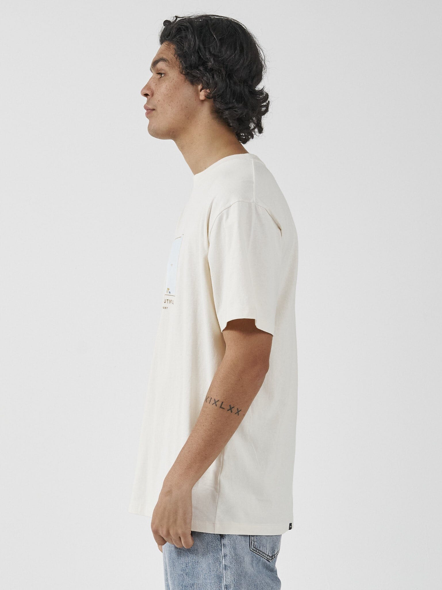 Deadly Beautiful Merch Fit Tee - Heritage White