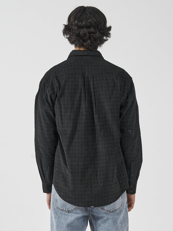 Moor Cord Long Sleeve Shirt - Black
