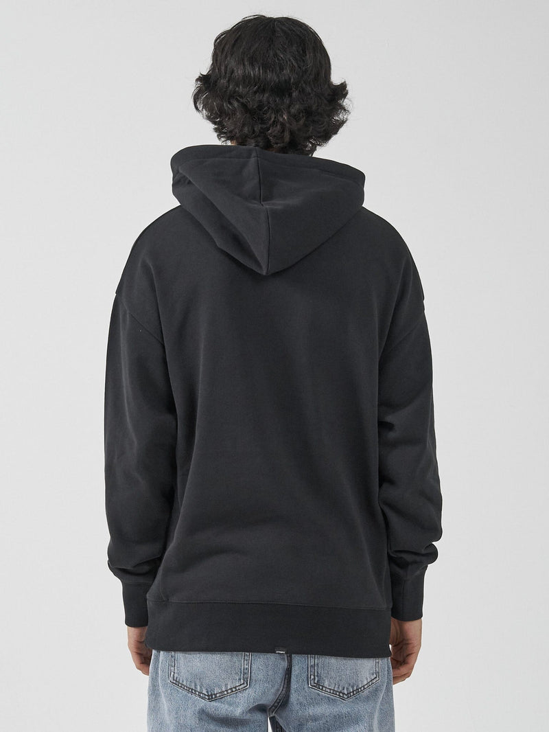 Minimal Thrills Slouch Pull On Hood - Washed Black