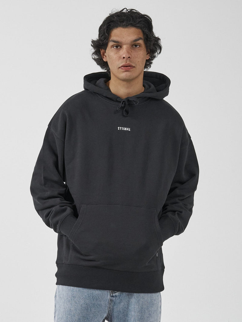 Minimal Thrills Slouch Pull On Hood - Washed Black