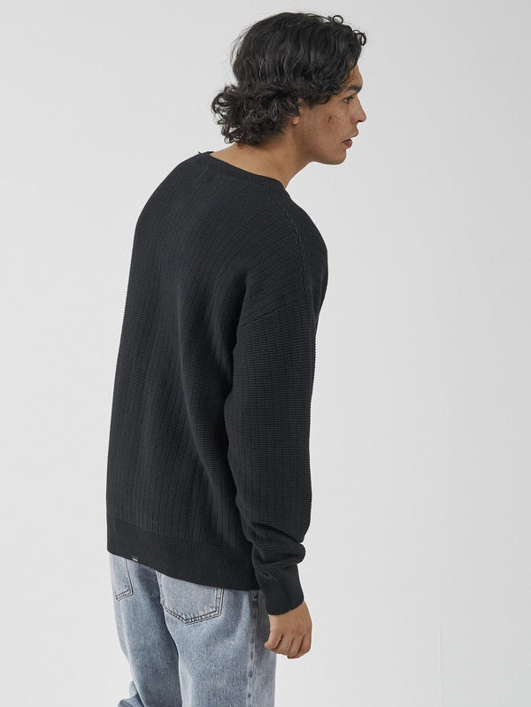 Republic Crew Knit - Washed Black