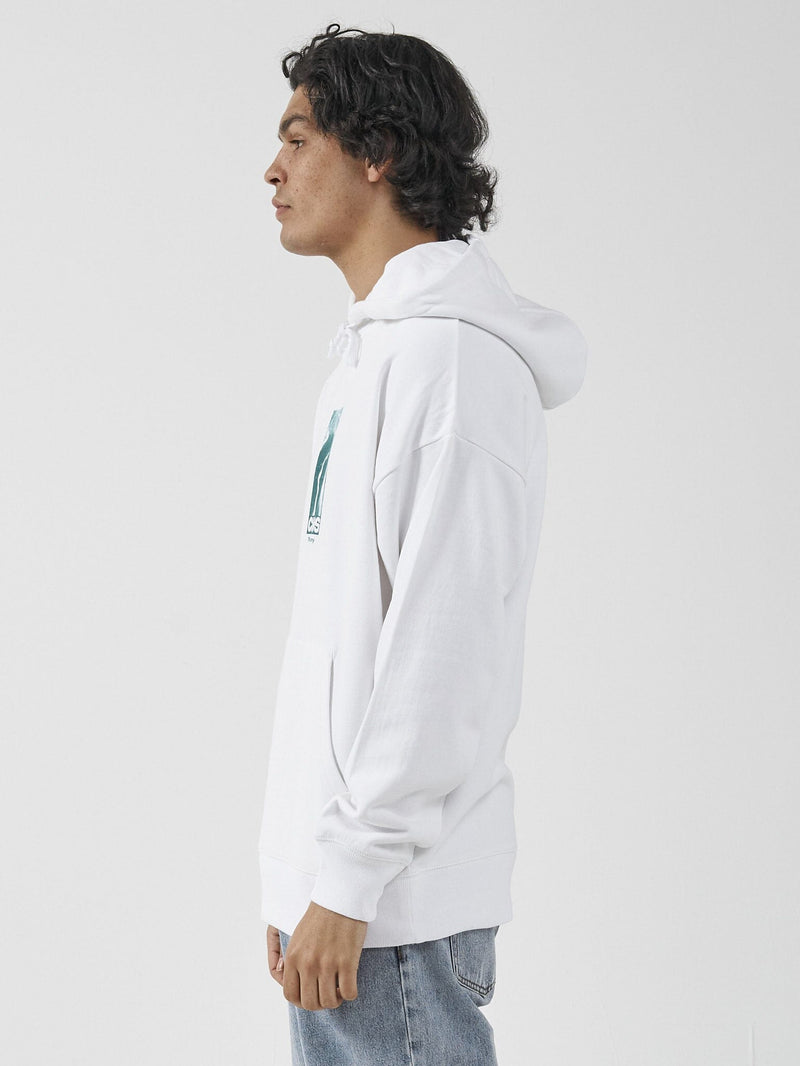 Electric Chaos Slouch Pull On Hood - White