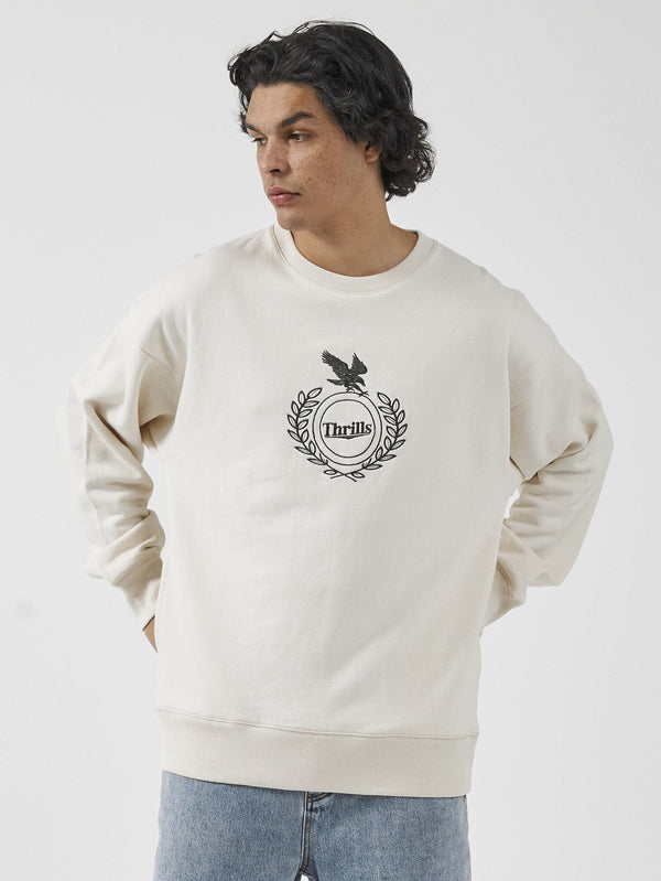 Engineered For Speed Slouch Crew Neck Fleece - Unbleached