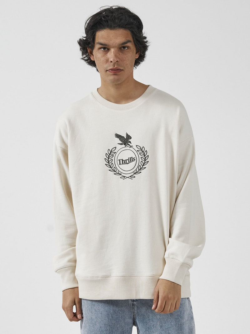 Engineered For Speed Slouch Crew Neck Fleece - Unbleached