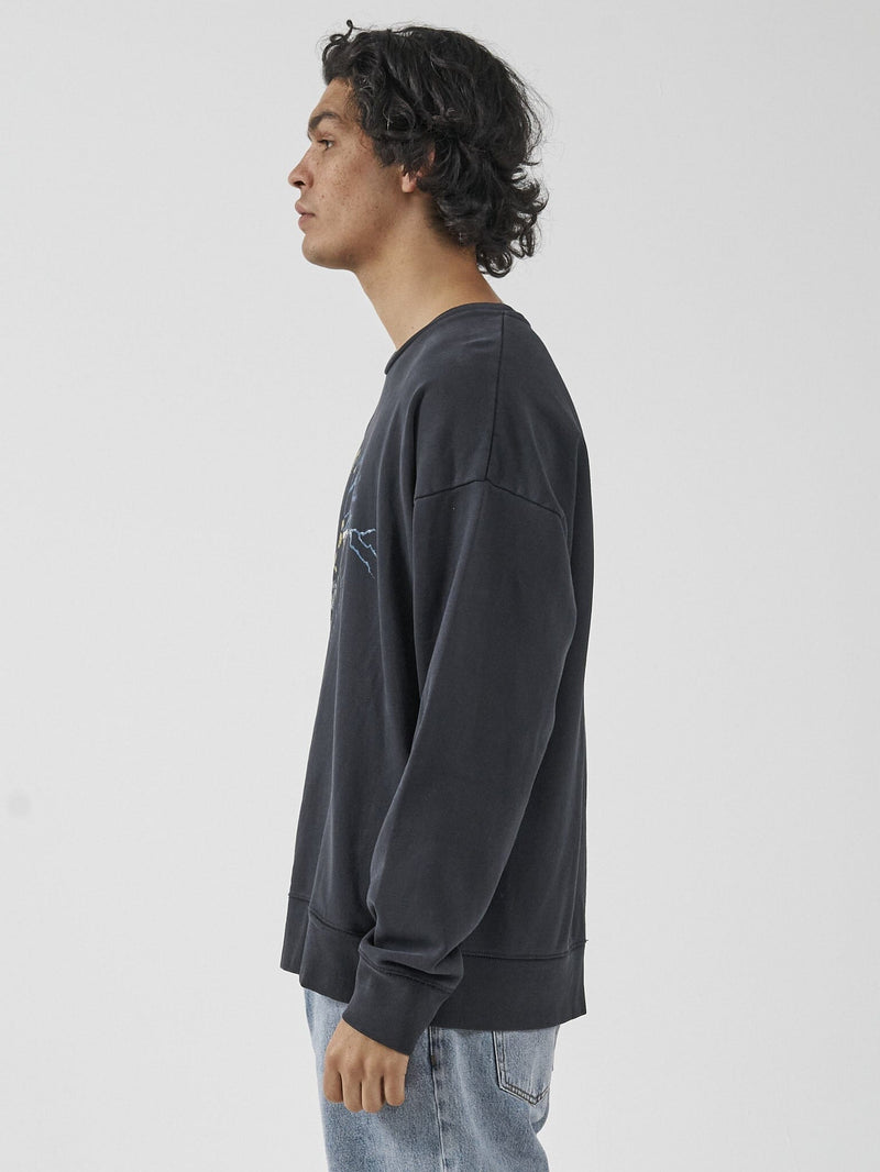 Thrills High Life Slouch Fit Crew - Twilight Black