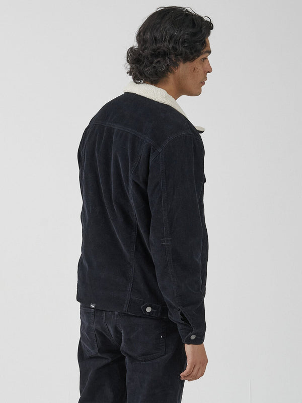 Sherpa Wanderer Corduroy Denim Jacket - Dark Navy